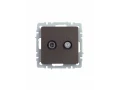            BRITE 2 ұялы розетка TV+SAT РТВ/РСп12-БрТБ қола ИЭК    