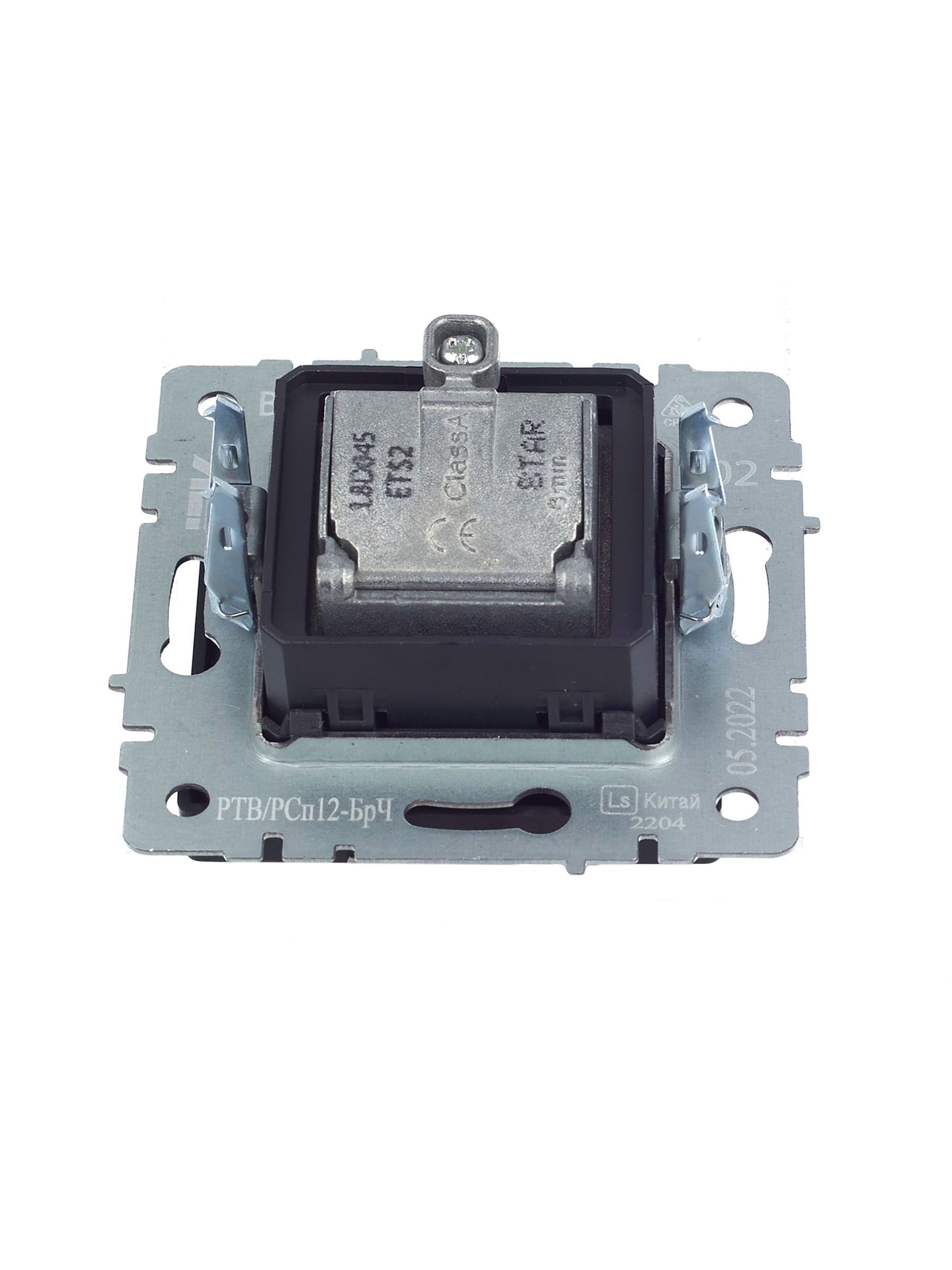             BRITE 2 ұялы розетка TV+SAT РТВ/РСп12-БрЧ қара ИЭК    