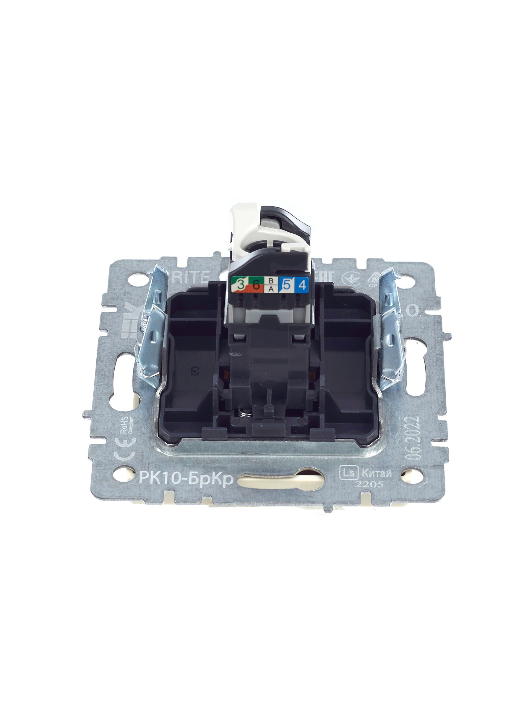             BRITE Компьютер розеткасы RJ45 кат.5E РК10-БрКр сарғыш ИЭК    