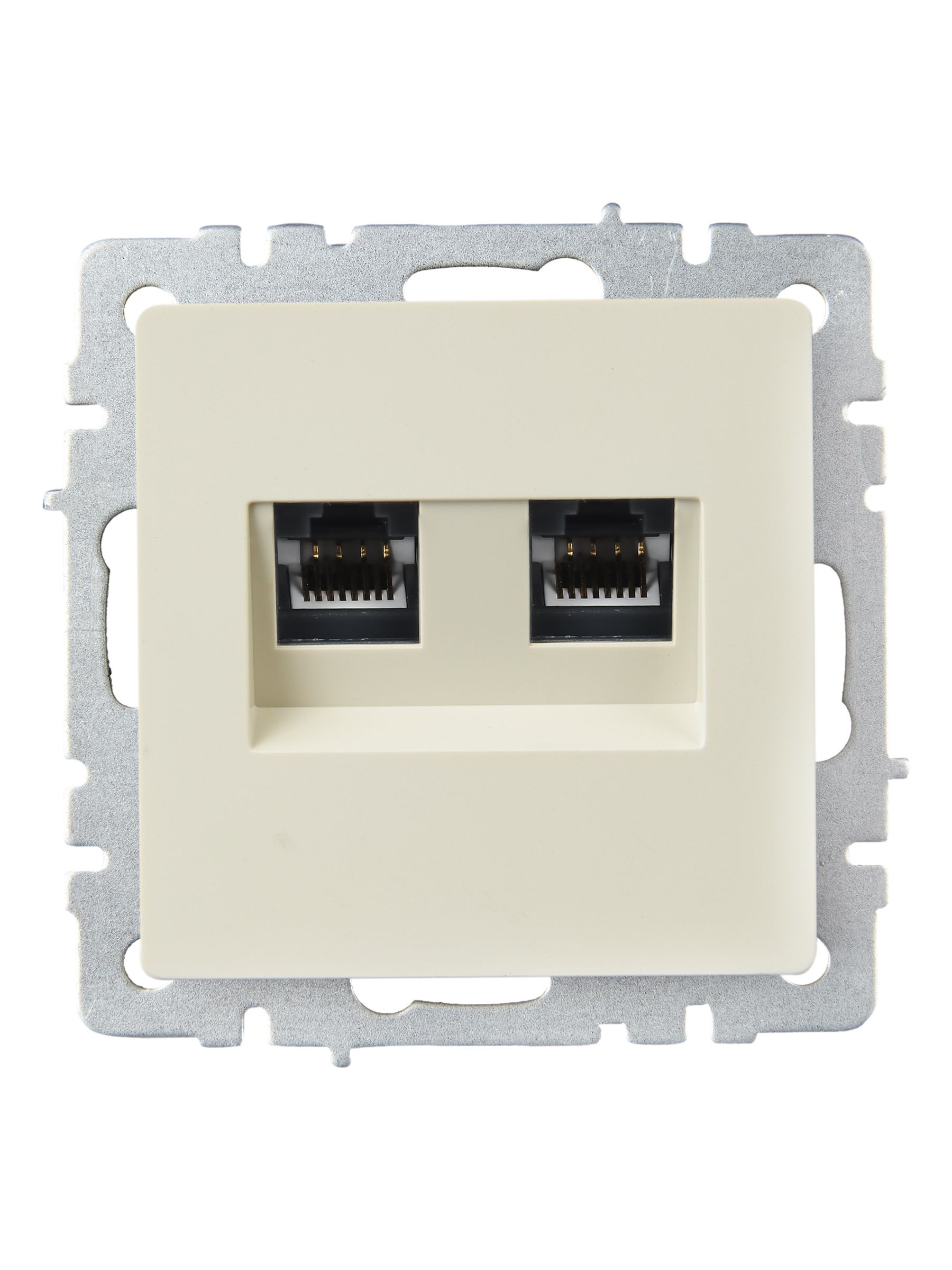             BRITE 2 ұялы Компьютер розеткасы RJ45 кат.5E РК10-2-БрКр сарғыш ИЭК    