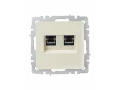             BRITE 2 ұялы Компьютер розеткасы RJ45 кат.5E РК10-2-БрКр сарғыш ИЭК    