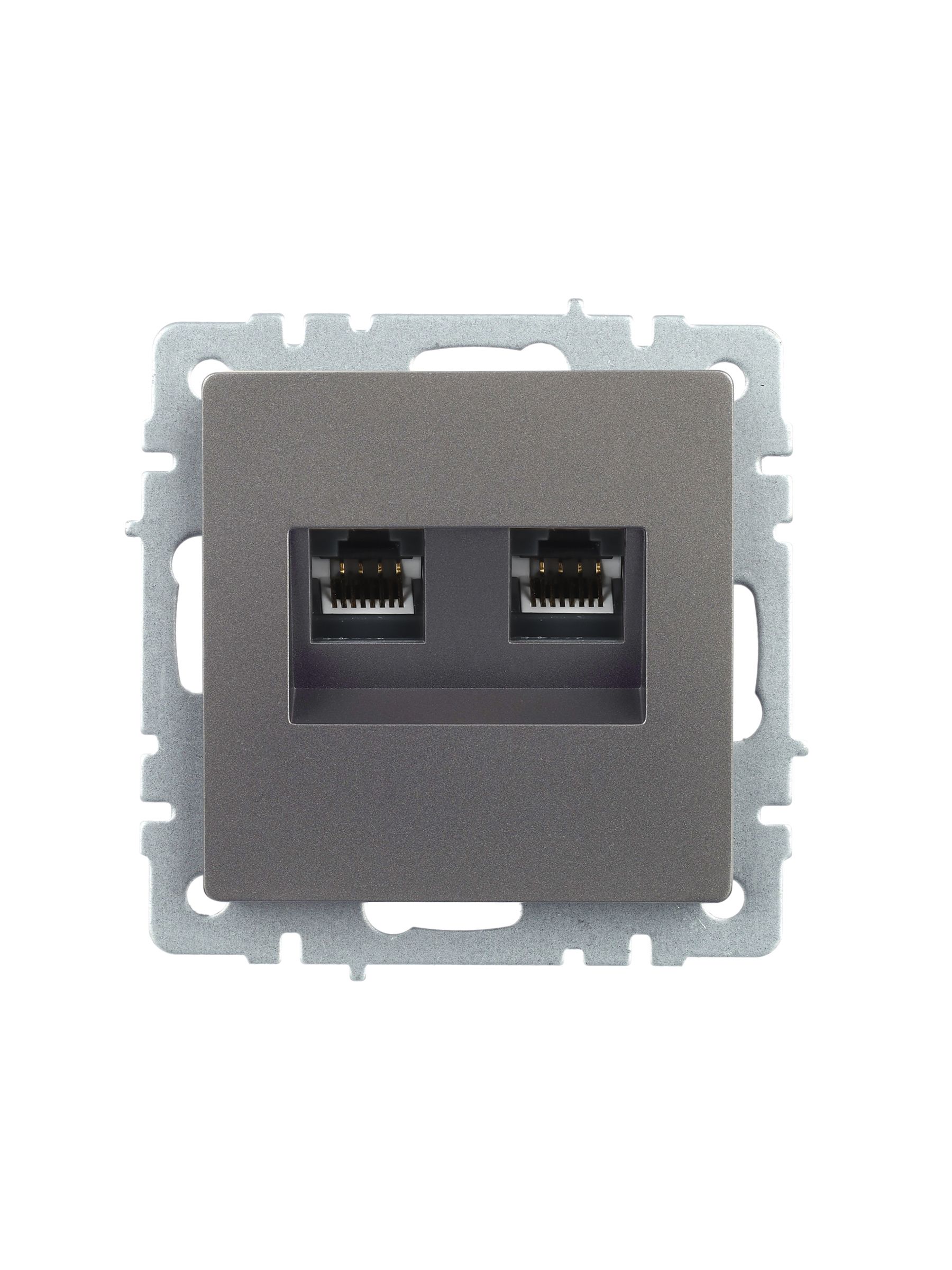             BRITE 2 ұялы Компьютер розеткасы RJ45 кат.5E РК10-2-БрС болат ИЭК    