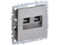             BRITE 2 ұялы Компьютер розеткасы RJ45 кат.5E РК10-2-БрС болат ИЭК    