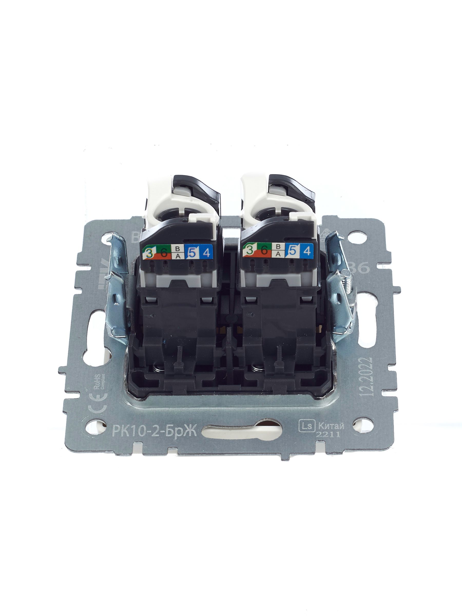             BRITE 2 ұялы Компьютер розеткасы RJ45 кат.5E РК10-2-БрЖ інжу ИЭК    