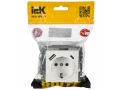             BRITE 1 ұялы жерлендірумен перделері бар розетка 16А с USB A+C 18Вт РЮш11-1-БрБ ақ ИЭК    