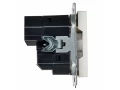             BRITE 1 ұялы жерлендірумен перделері бар розетка 16А с USB A+C 18Вт РЮш11-1-БрБ ақ ИЭК    