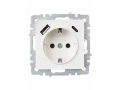             BRITE 1 ұялы жерлендірумен перделері бар розетка 16А с USB A+C 18Вт РЮш11-1-БрЖ інжу ИЭК    
