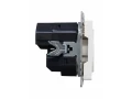             BRITE 1 ұялы жерлендірумен перделері бар розетка 16А с USB A+C 18Вт РЮш11-1-БрЖ інжу ИЭК    