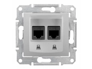 Комп. розетка двойная кат. 5е неэкр UTP, ал SDN4400160