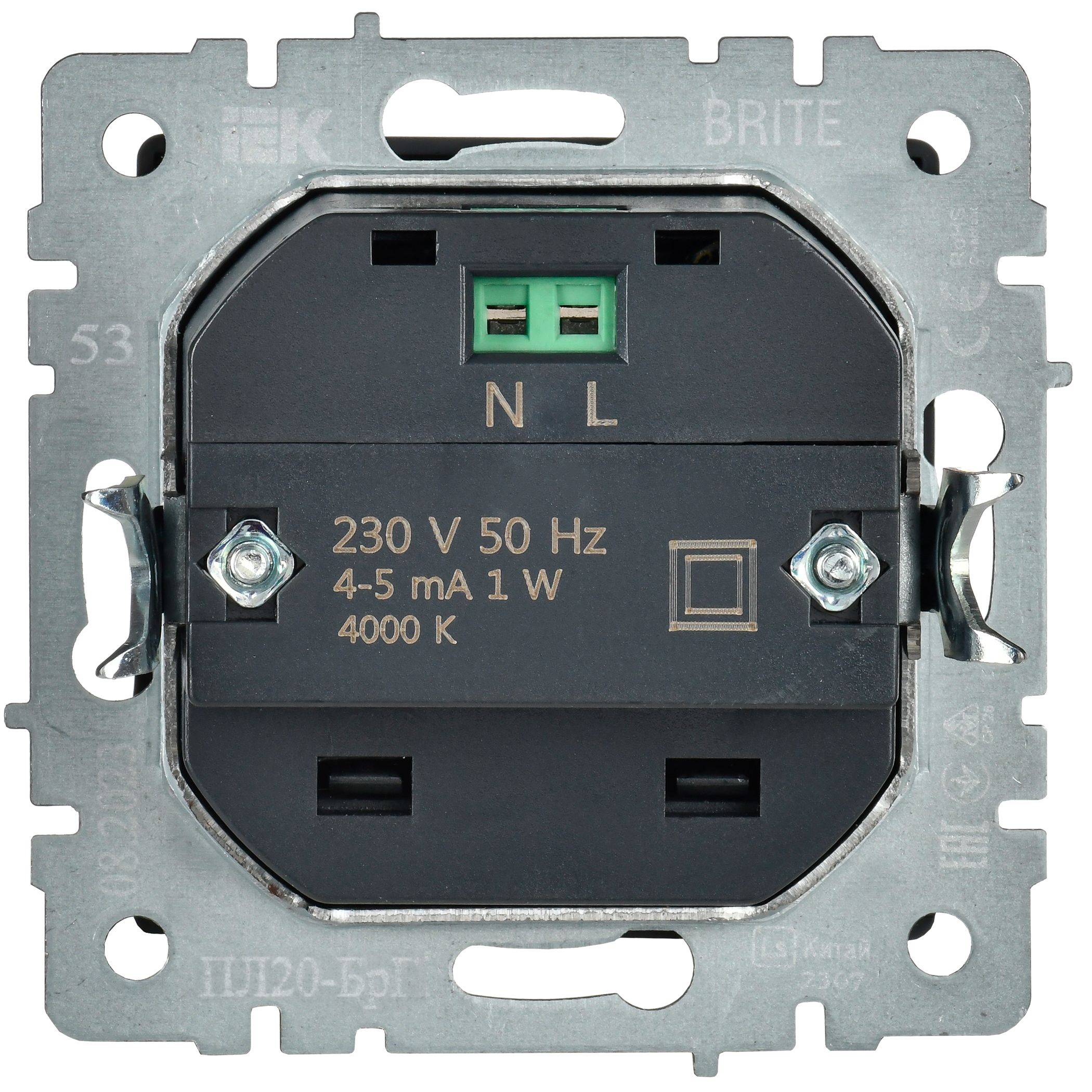             BRITE Кіріктірілген жарықдиодты жарықтандыру PL20-BrG графит ИЭК    