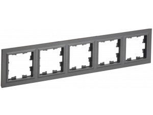 BRITE Рамка 5-местная РУ-5-БрГ графит ИЭК