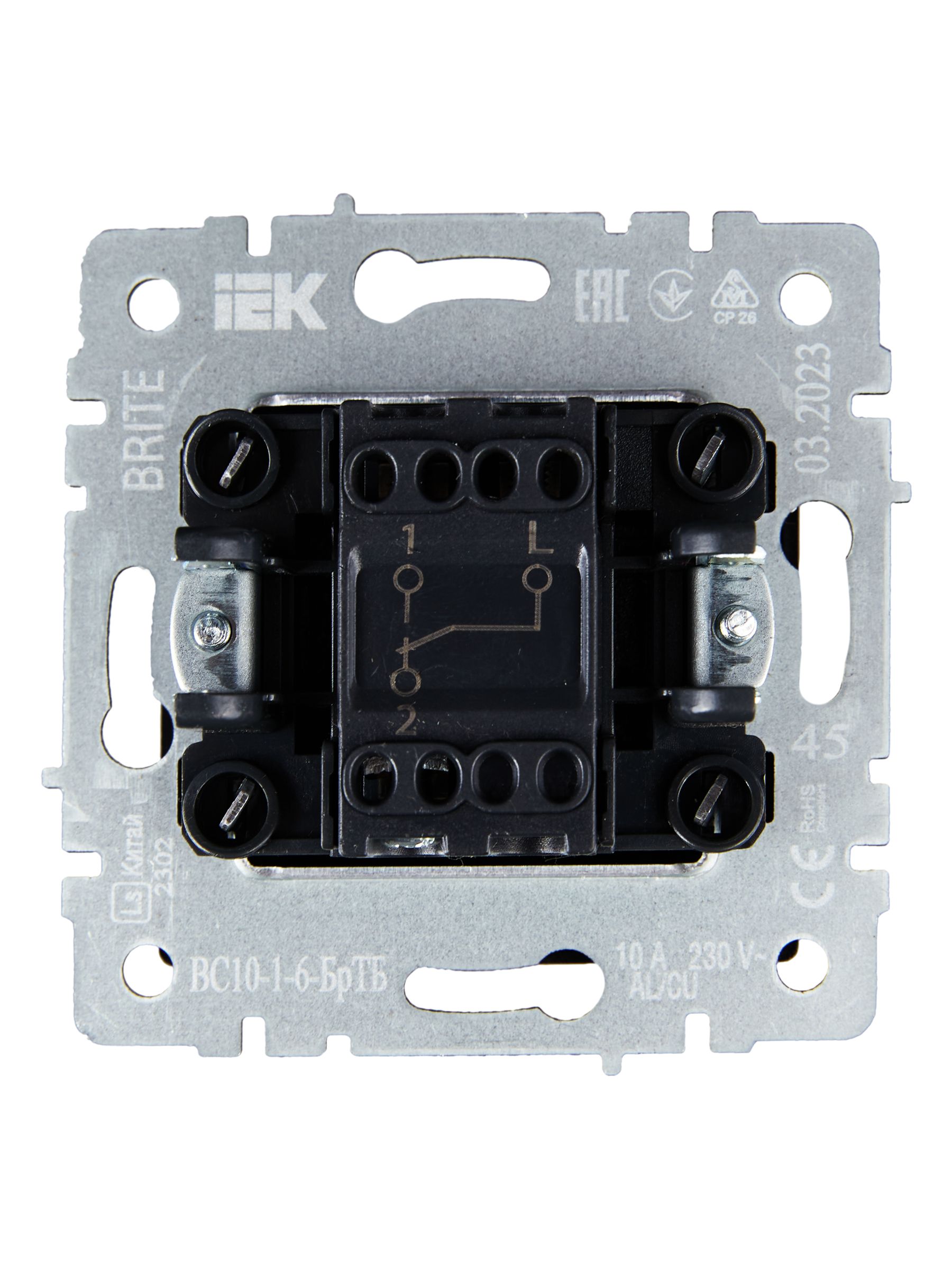             1-пернелі ажыратқыш, өтпелі 10A ВС10-1-6-БрТБ қола BRITE ИЭК    