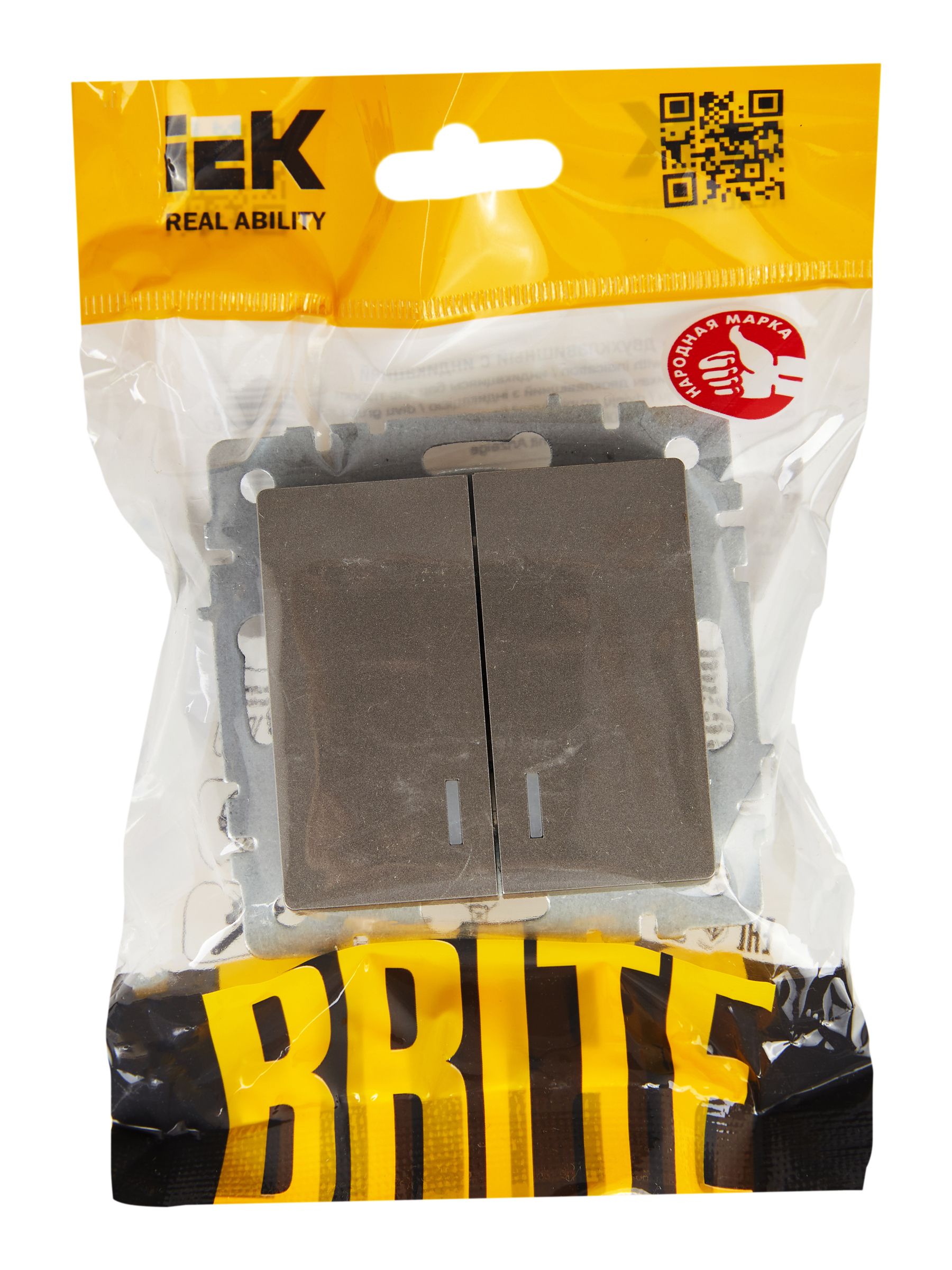             Индикациялы 2-пернелі ажыратқыш, 10A ВС10-2-1-БрС болат ИЭК    