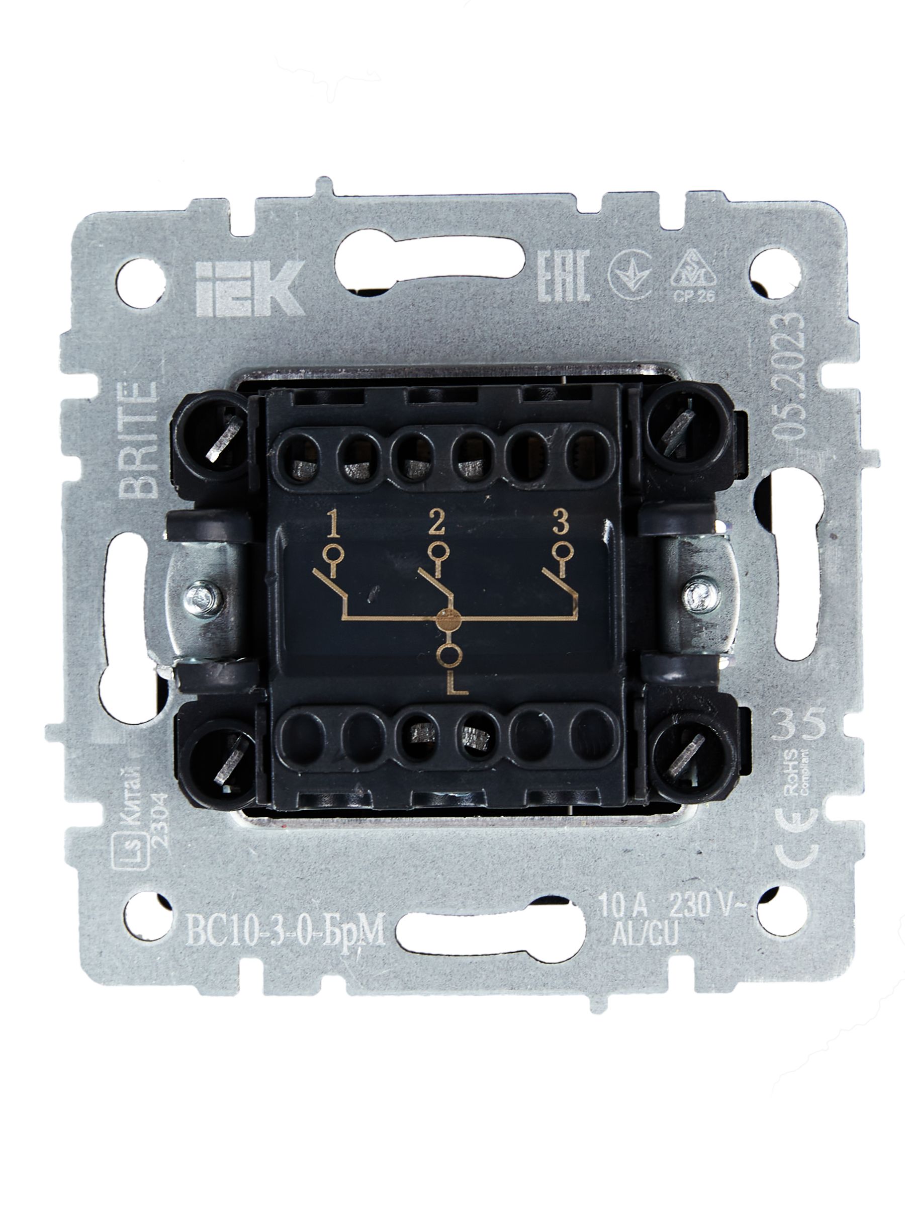             3-пернелі ажыратқыш 10A ВС10-3-0-БрМ маренго BRITE ИЭК    