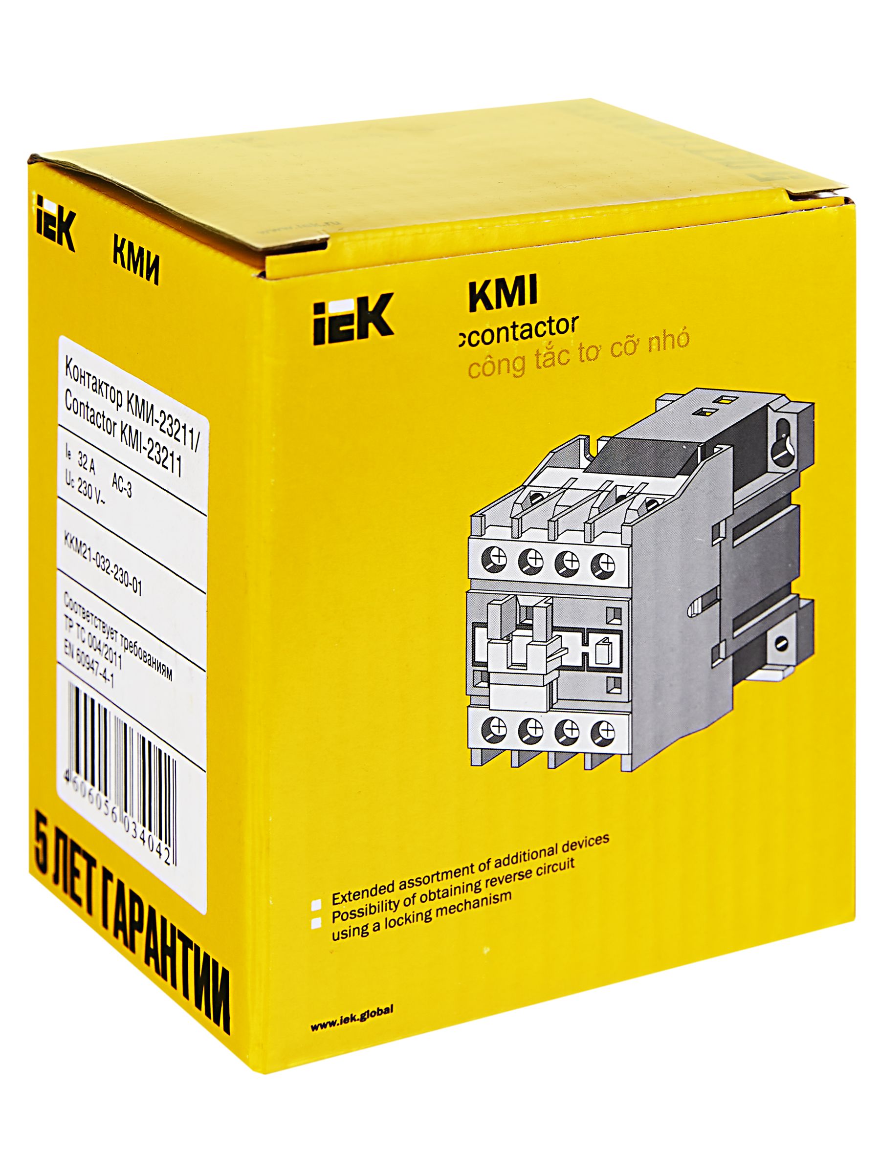             Контактор КМИ-23211 32А 230В/АС3  1НЗ  ИЭК    