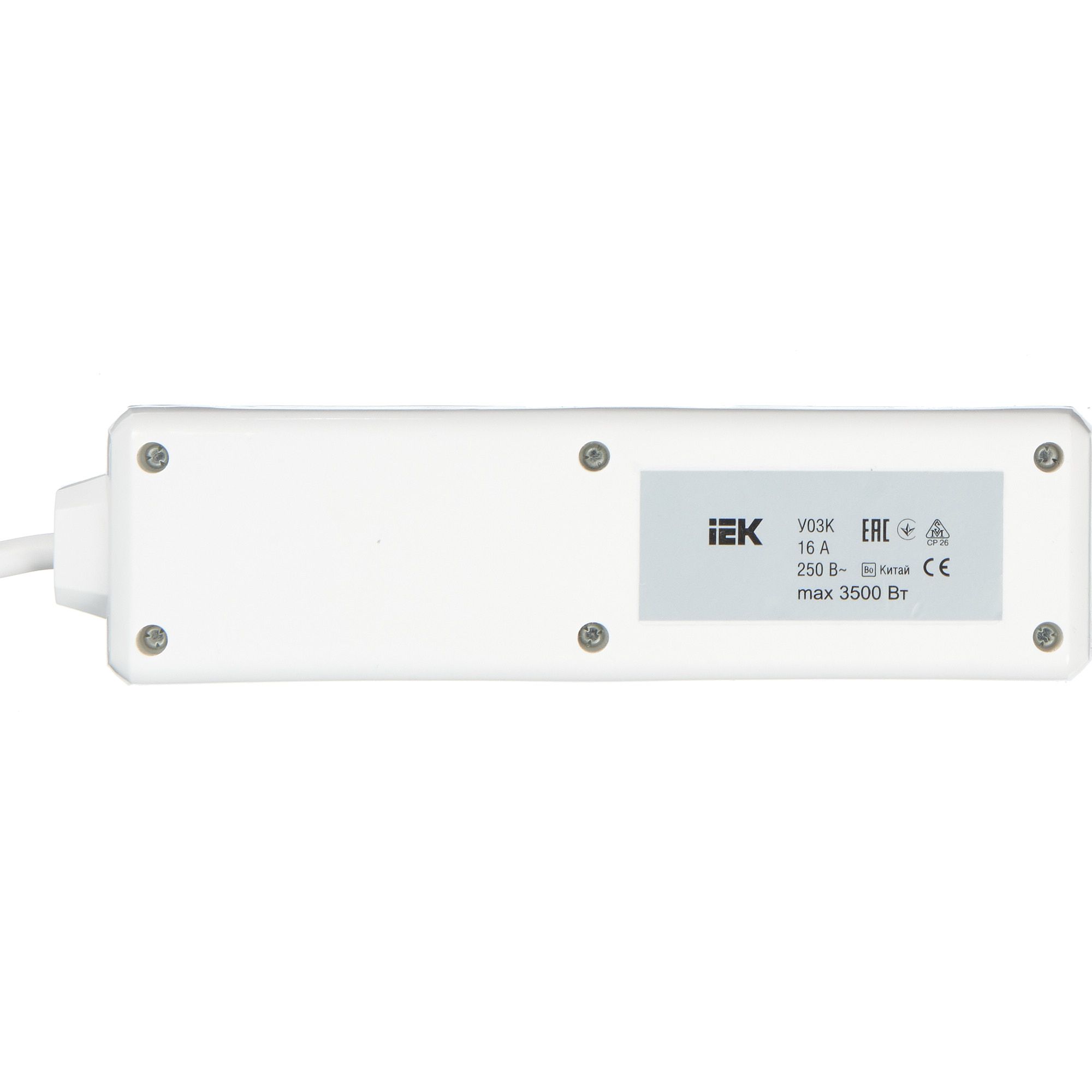             Ұзартқыш сым У03К ажыратқышпен 3 ұялы 2Р+РЕ 5м ИЭК    