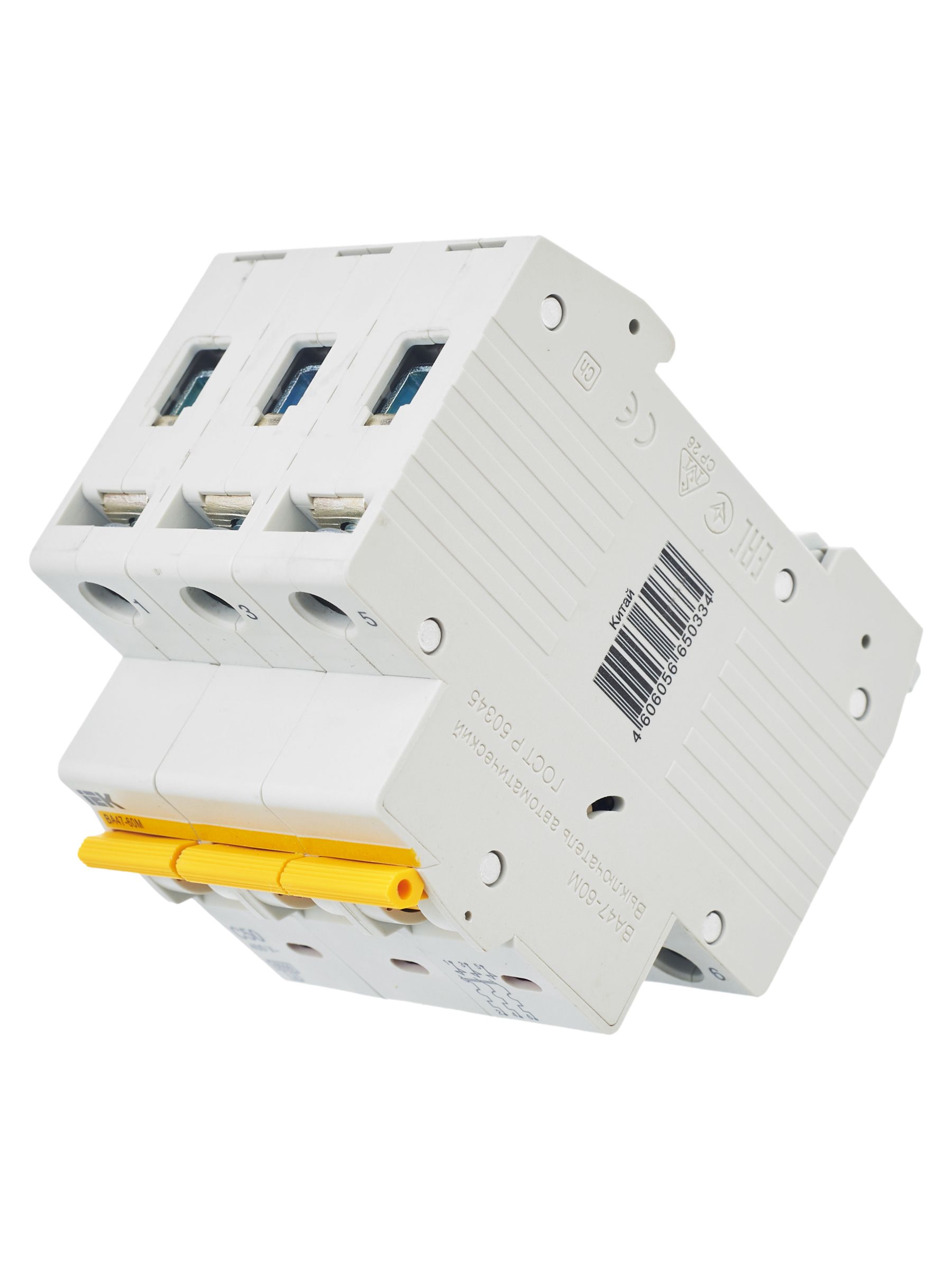             Автоматтық ажыратқыш 3Р ВА 47-60М 50А 6кА С ИЭК    