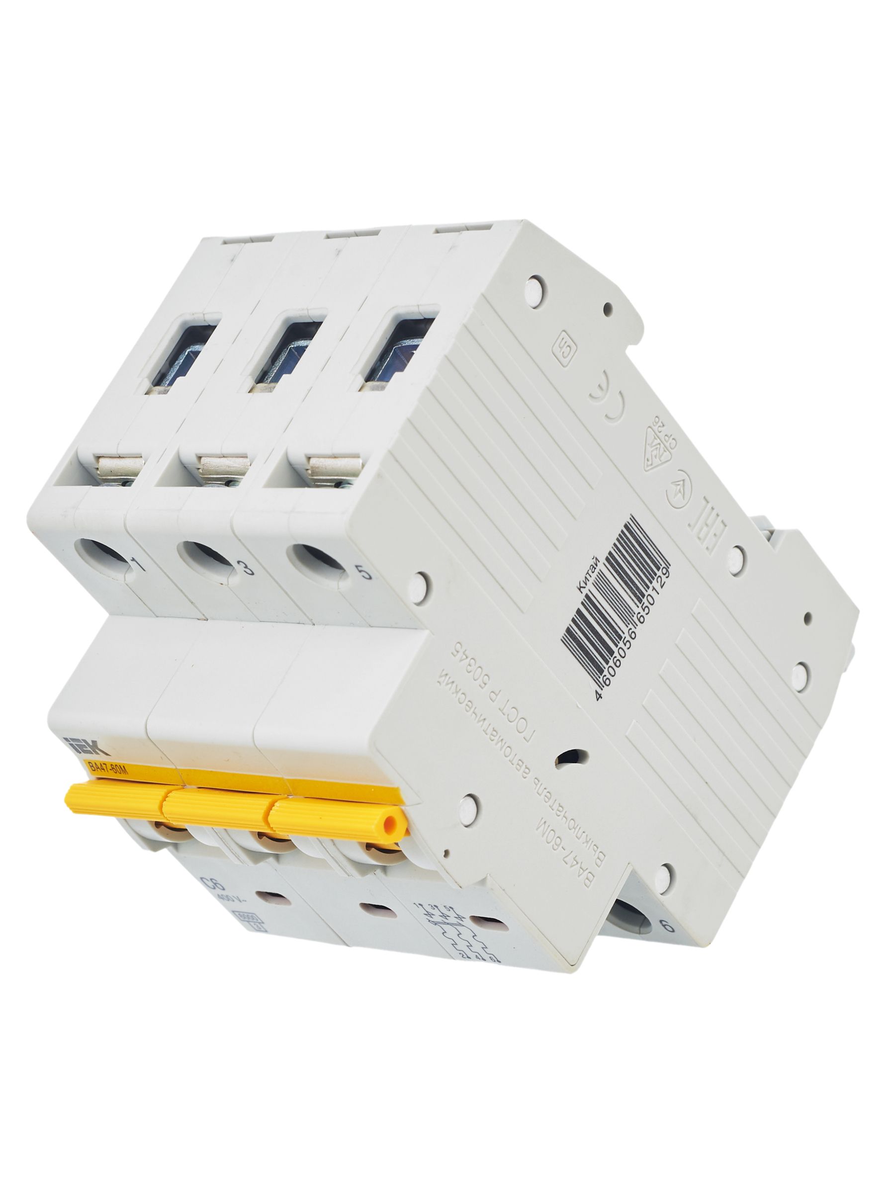             Автоматтық ажыратқыш 3Р ВА 47-60М 6А 6кА С ИЭК    