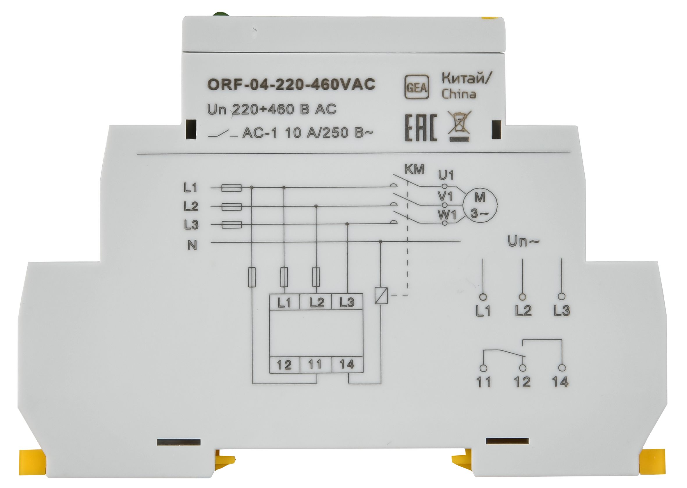             Фаза релесі ORF 04. 3ph 220-460 В айнымалы тоқ ИЕК    