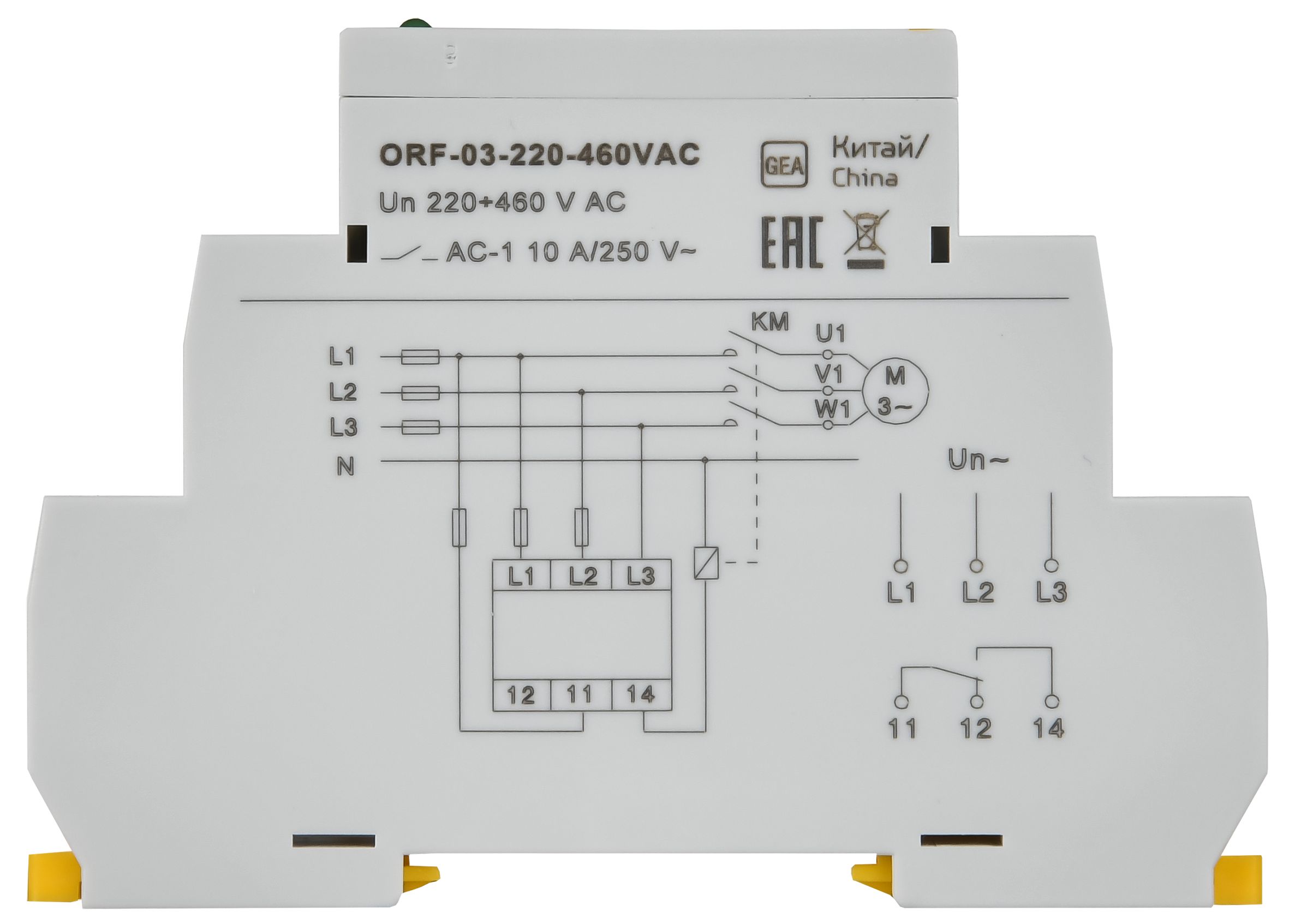             Фаза реле ORF 03. 3ph 220-460 В айнымалы тоқ ИЕК    