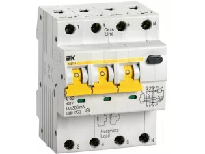 Автоматический выключатель дифференциального тока АВДТ34 C50 300мА ИЭК