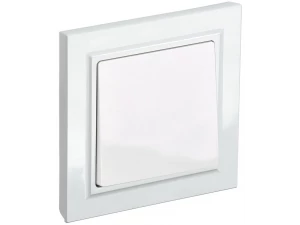 BRITE Выключатель 1-клавишный 10А в сборе ВСР10-1-0-БрБ белый ИЭК