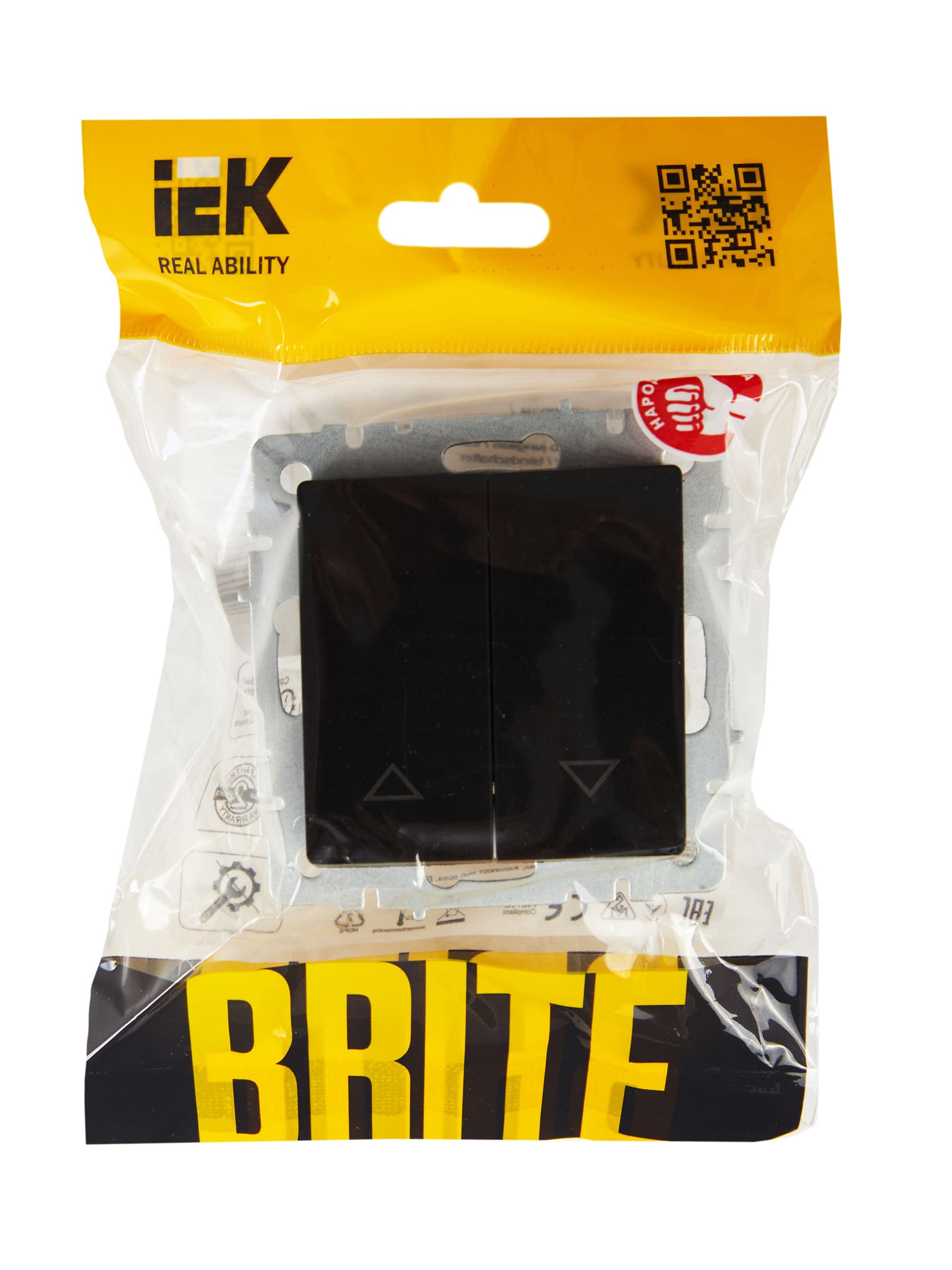             BRITE Жалюзи ажыратқышы  10А ВС10-1-5- БрЧ қара ИЭК    