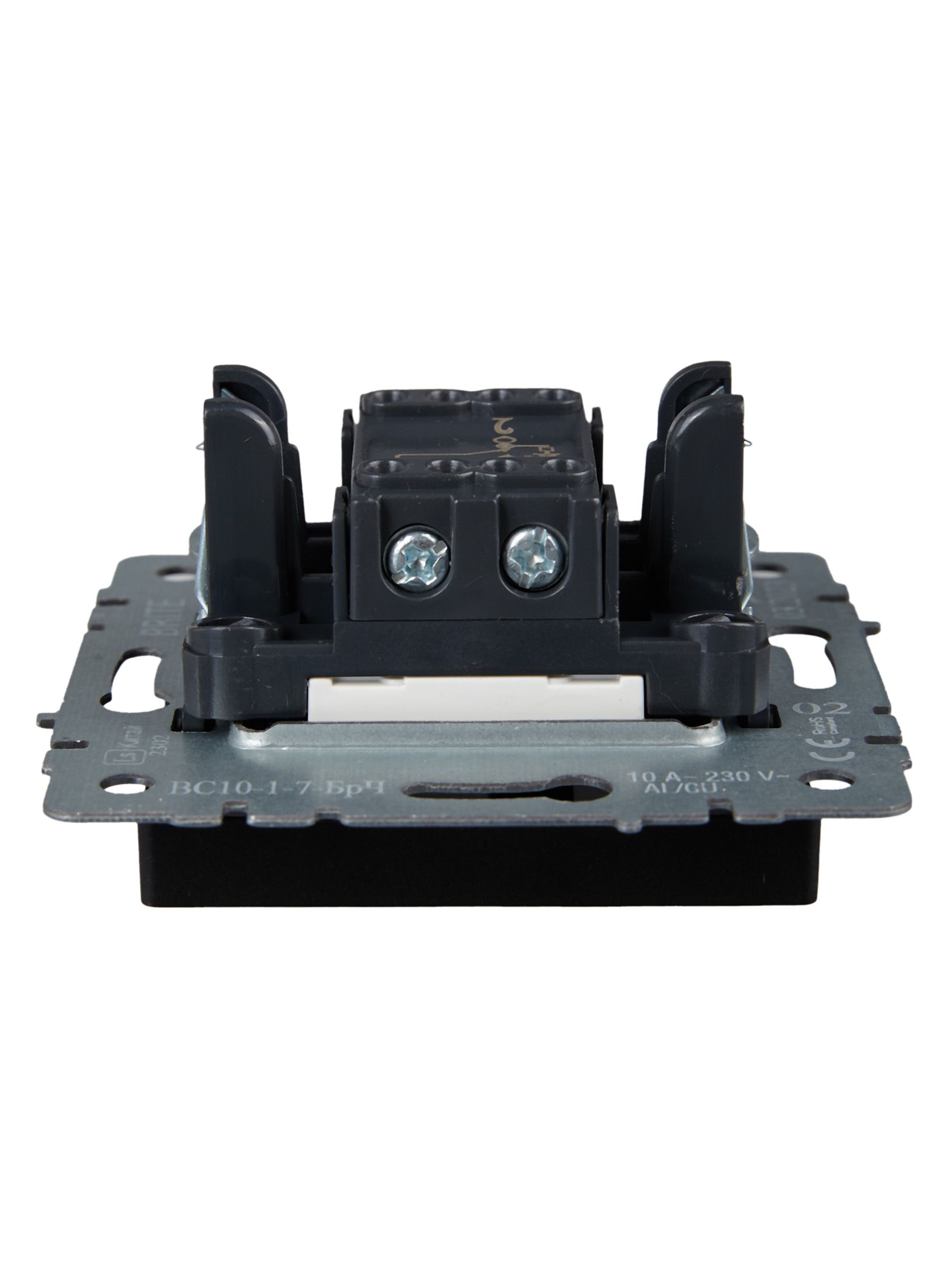             BRITE 10А ВС10 индикациясы бар 1-пернелі өтпелі ажыратқыш-1-7- БрЧ қара ИЭК    