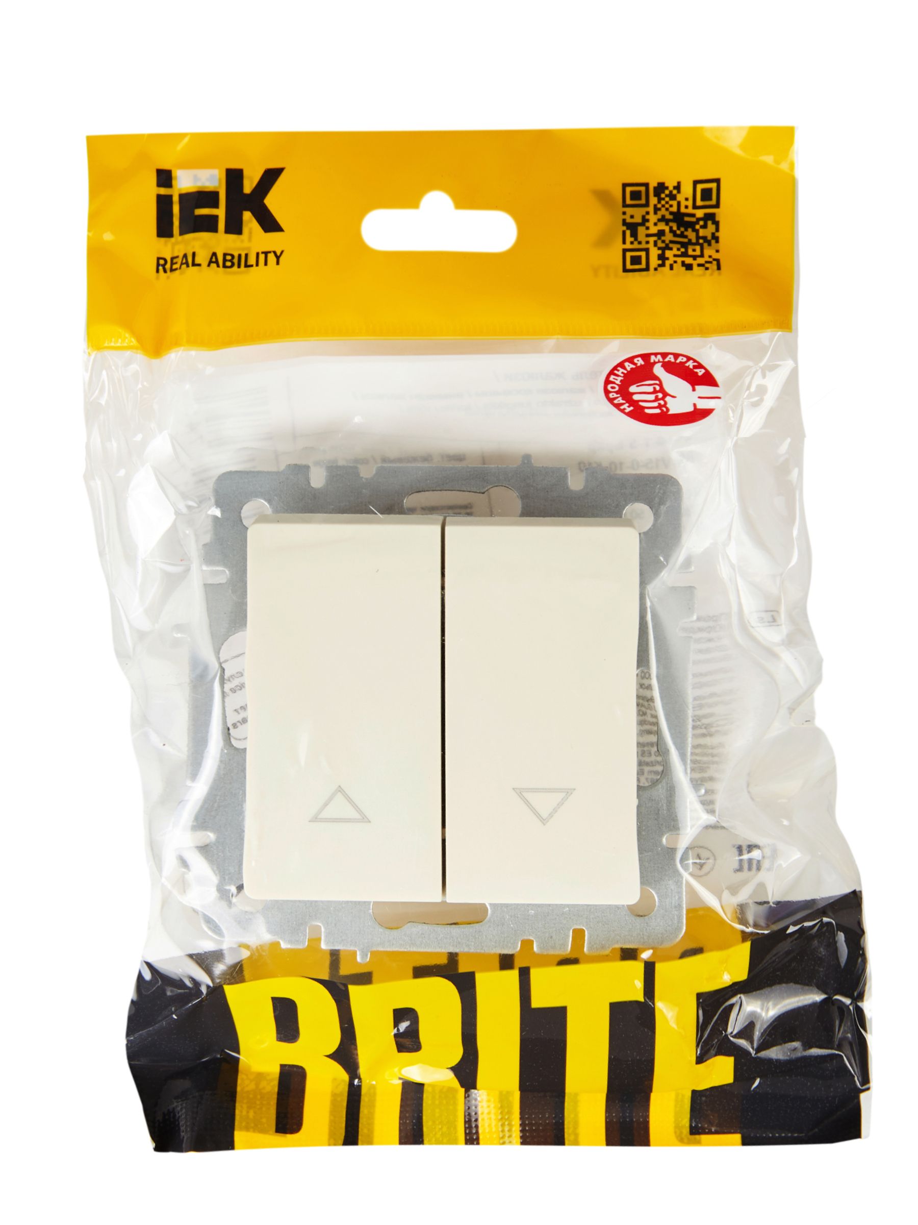             BRITE Жалюзи ажыратқышы  10А ВС10-1-5- БрКр сарғыш ИЭК    