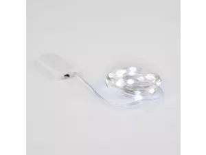 Гирлянда Роса с крупными каплями 2 м, 20 LED, белое свечение, 2хCR2032 в комплекте NEON-NIGHT