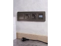             BRITE Розетка 1 орынды қорғаныс перделері бар, жерге тұйықталған 16АUSB A+A мен 5B 2,1A  РЮш10-1-БрШ шампан ИЭК    