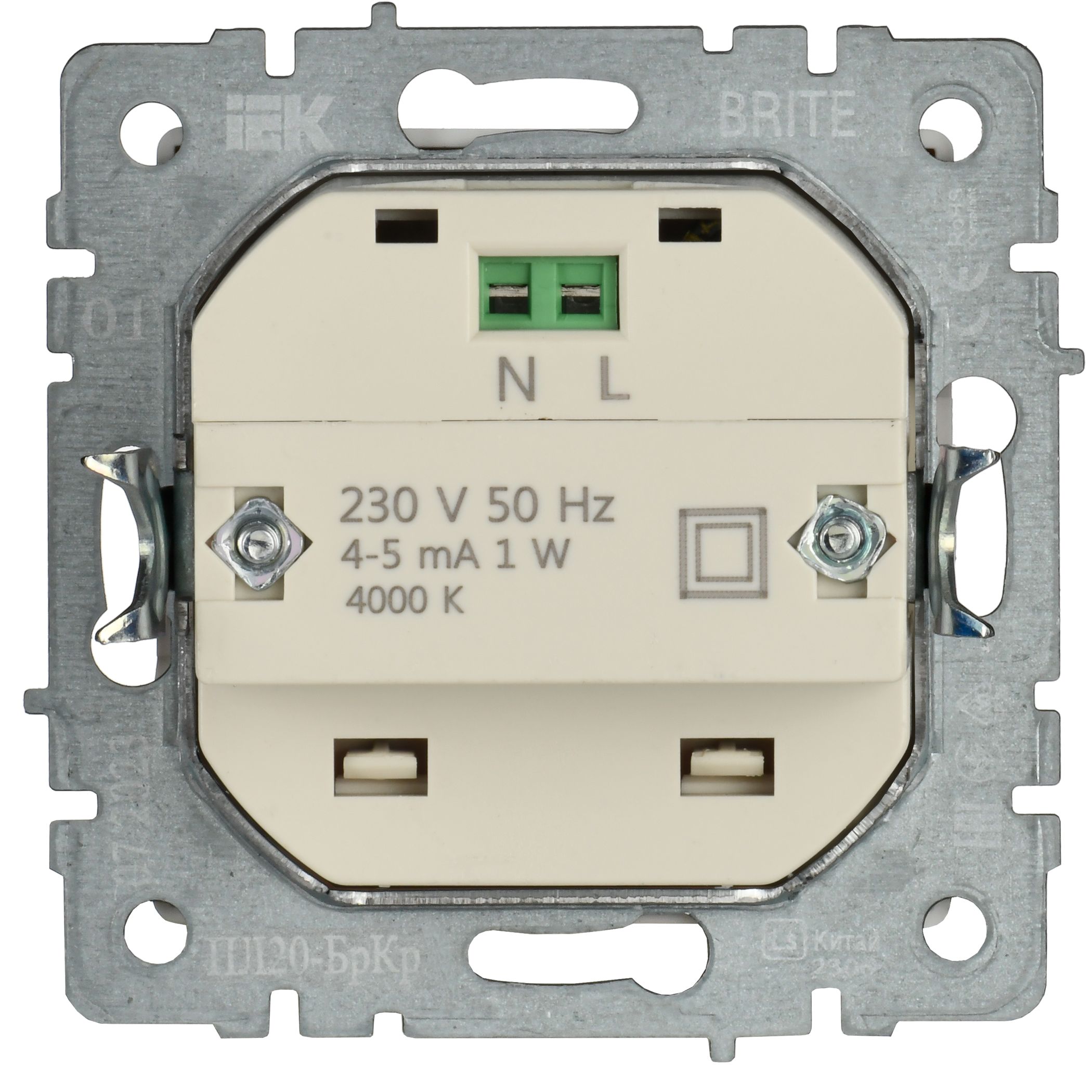             BRITE жарықдиодты жарықтандырғыш қондырылатын ПЛ20-БрКр сарғыш ИЭК    