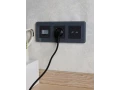             BRITE Розетка 1 орынды қорғаныс перделері бар, жерге тұйықталған 16А USB A+C мен 18Вт РЮш11-1-БрГ графит ИЭК    