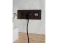             BRITE Розетка 1 орынды қорғаныс перделері бар, жерге тұйықталған 16А USB A+C мен 18Вт РЮш11-1-БрТБ қара қола ИЭК    