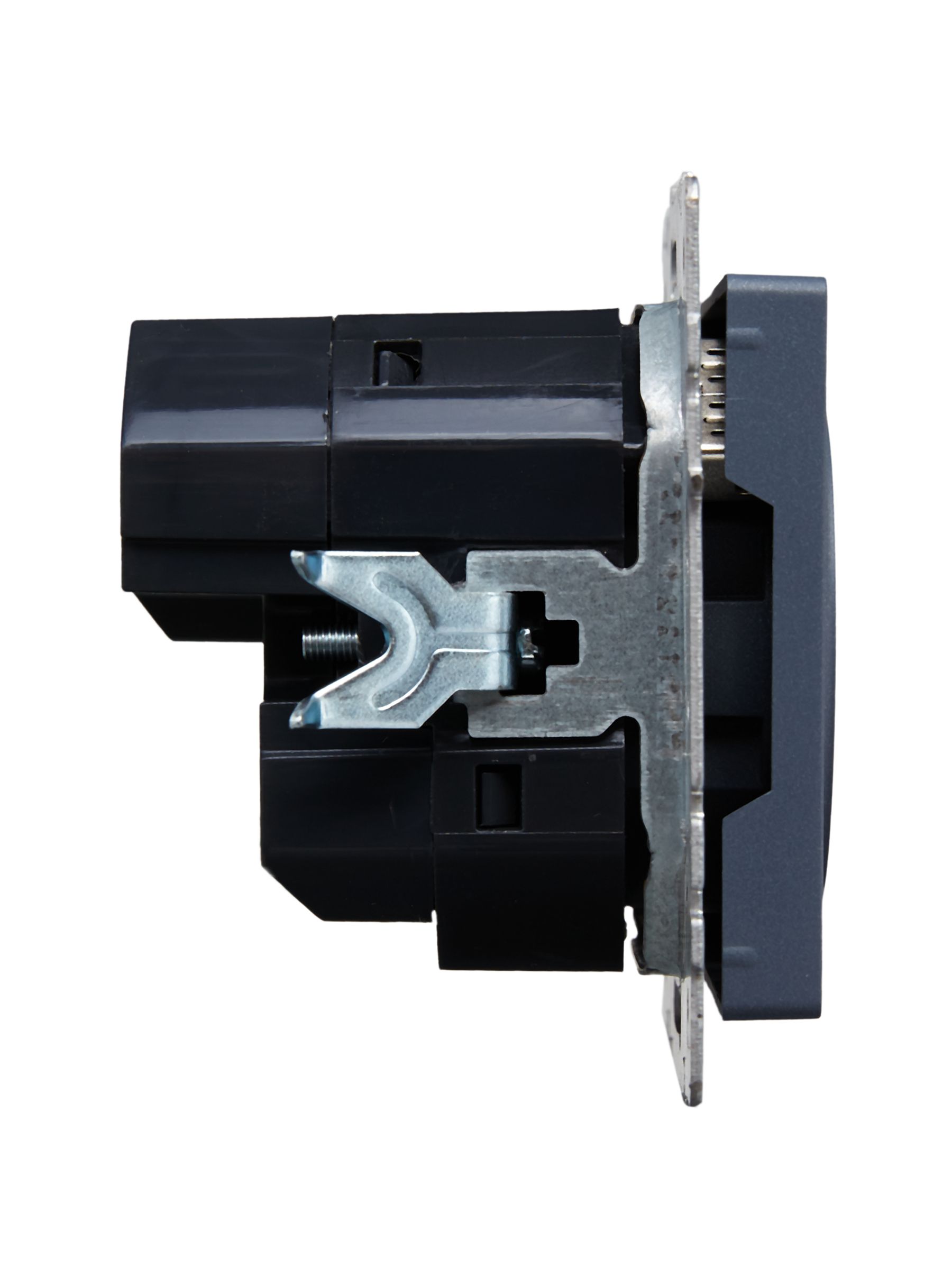             BRITE Розетка 1 орынды қорғаныс перделері бар, жерге тұйықталған 16А USB A+C мен 18Вт РЮш11-1-БрМ маренго ИЭК    
