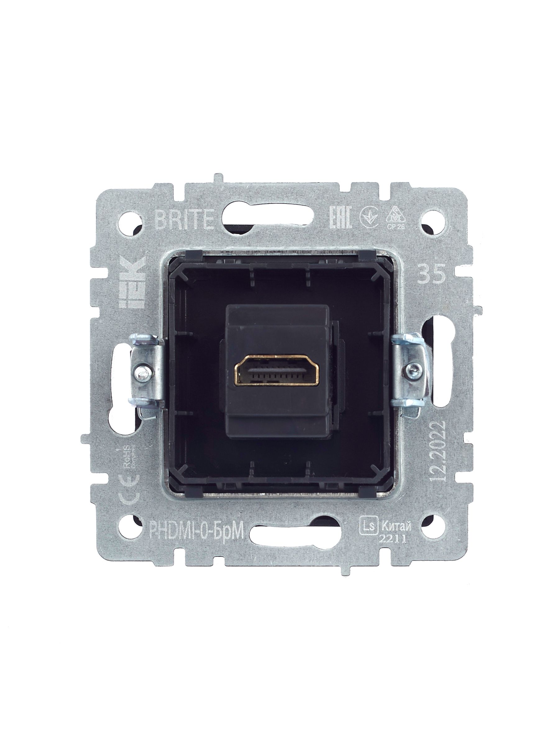             BRITE HDMI розеткасы РHDMI-0-БрМ маренго ИЭК    
