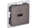             BRITE HDMI розеткасы РHDMI-0-БрТБ қара қола ИЭК    