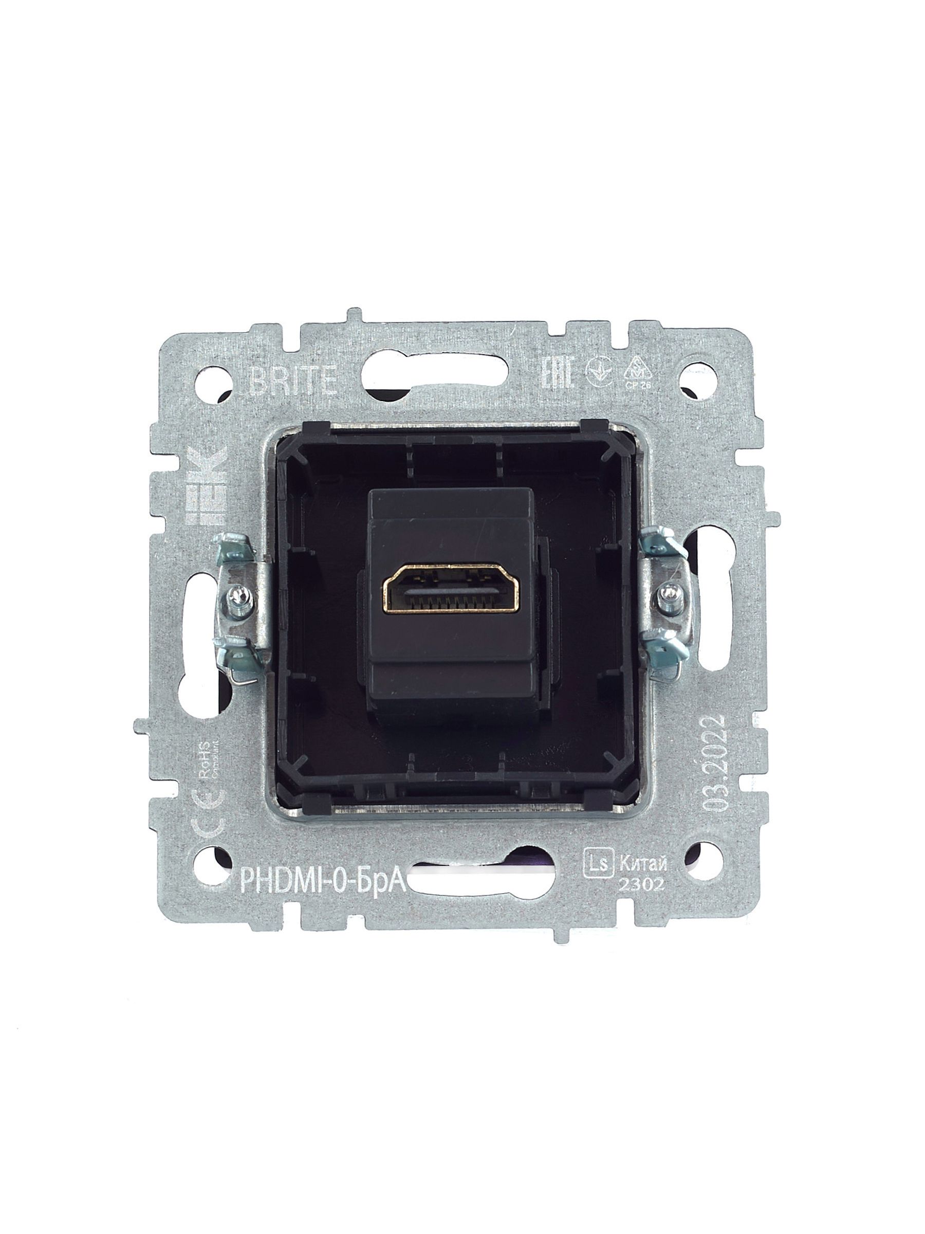             BRITE HDMI розеткасы РHDMI-0-БрА алюминий ИЭК    