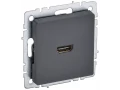             BRITE HDMI розеткасы РHDMI-0-БрГ графит ИЭК    