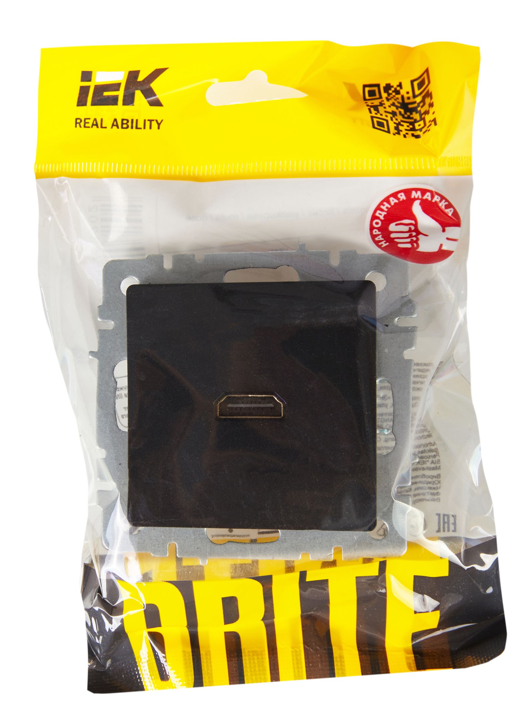             BRITE HDMI розеткасы РHDMI-0-БрЧ қара ИЭК    