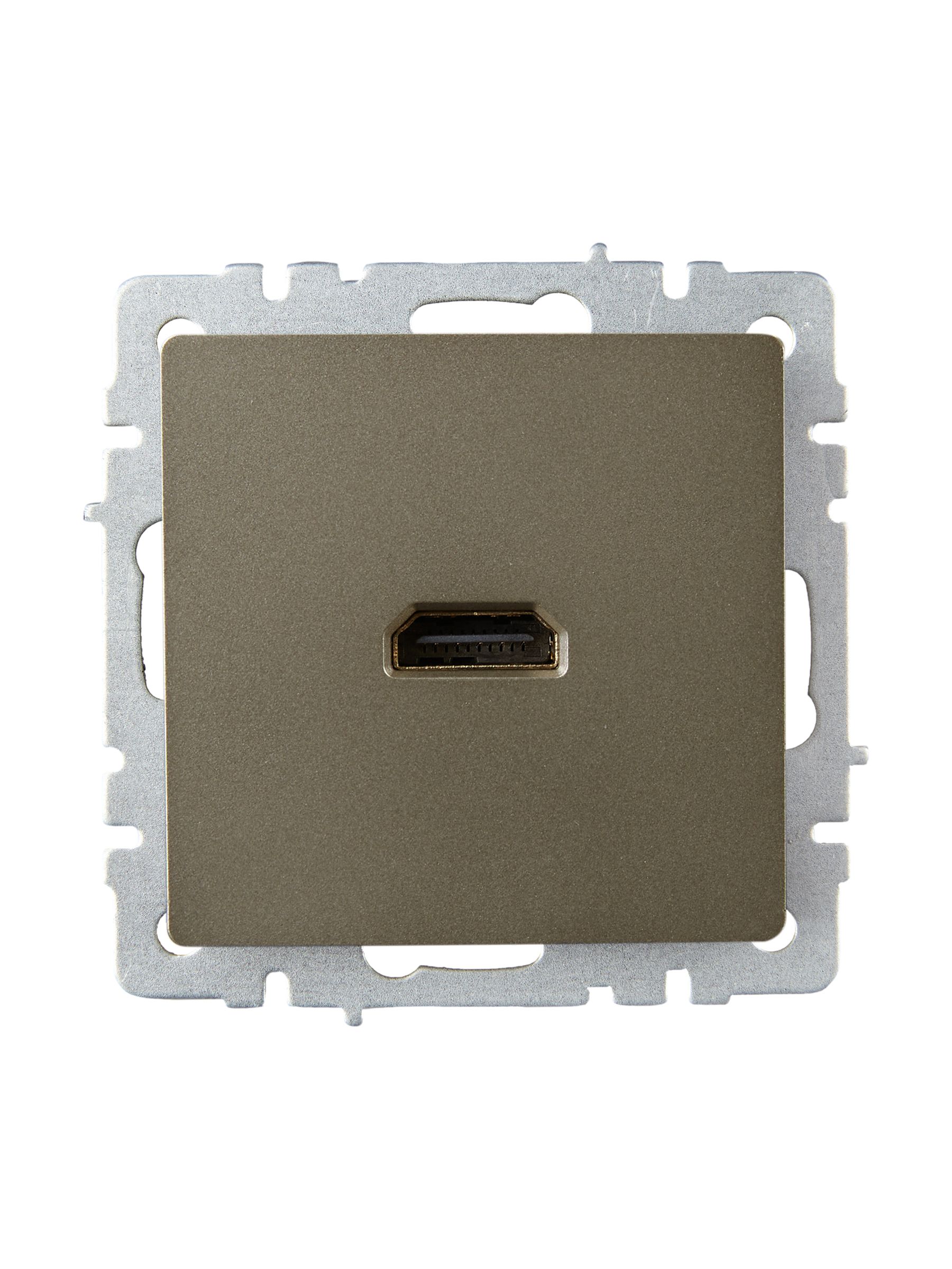             BRITE HDMI розеткасы РHDMI-0-БрШ Шампан ИЭК    