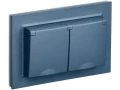             BRITE Розетка 2 орынды, жерге тұйықталу, қорғаныс пердешесі мен қақпағы бар 16А жиынтық IP44 РСбш12-3-44-БрМ маренго    