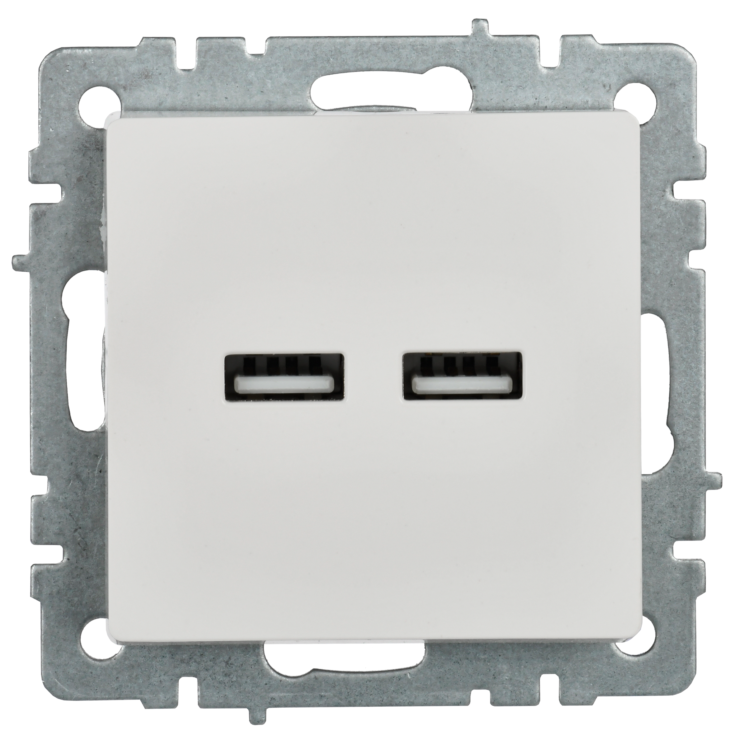             BRITE USB A+A розеткасы 5В 3,1А РЮ10-1-БрБ ақ ИЭК    