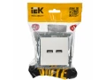             BRITE USB A+A розеткасы 5В 3,1А РЮ10-1-БрБ ақ ИЭК    