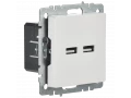             BRITE USB A+A розеткасы 5В 3,1А РЮ10-1-БрБ ақ ИЭК    