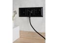             BRITE USB A+C розеткасы 18 Вт РЮ11-1-БрЧ қара ИЭК    