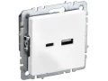             BRITE USB A+C розеткасы 18 Вт РЮ11-1-БрБ ақ ИЭК    