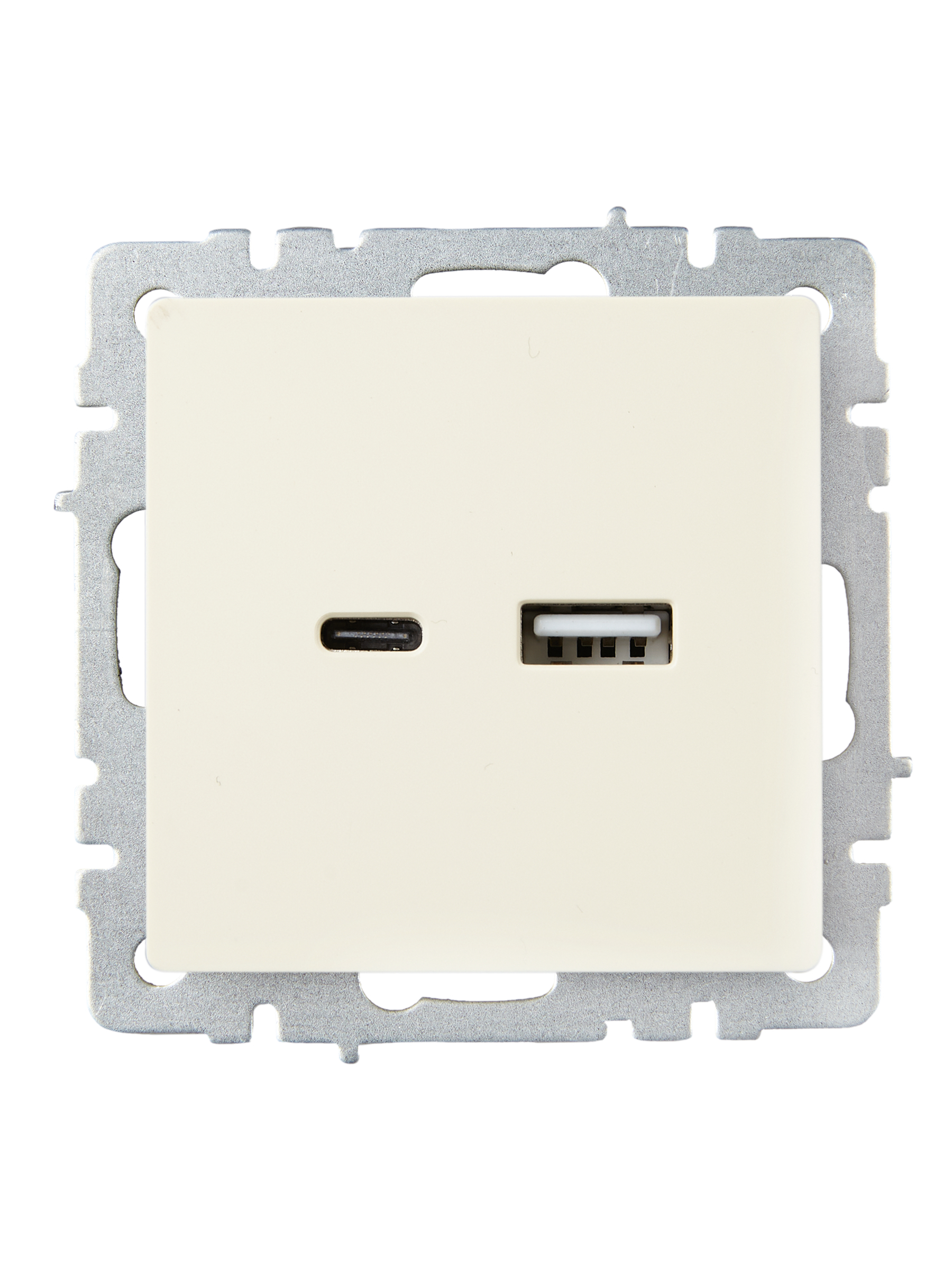             BRITE USB A+C розеткасы 18 Вт РЮ11-1-БрКр сарғыш ИЭК    