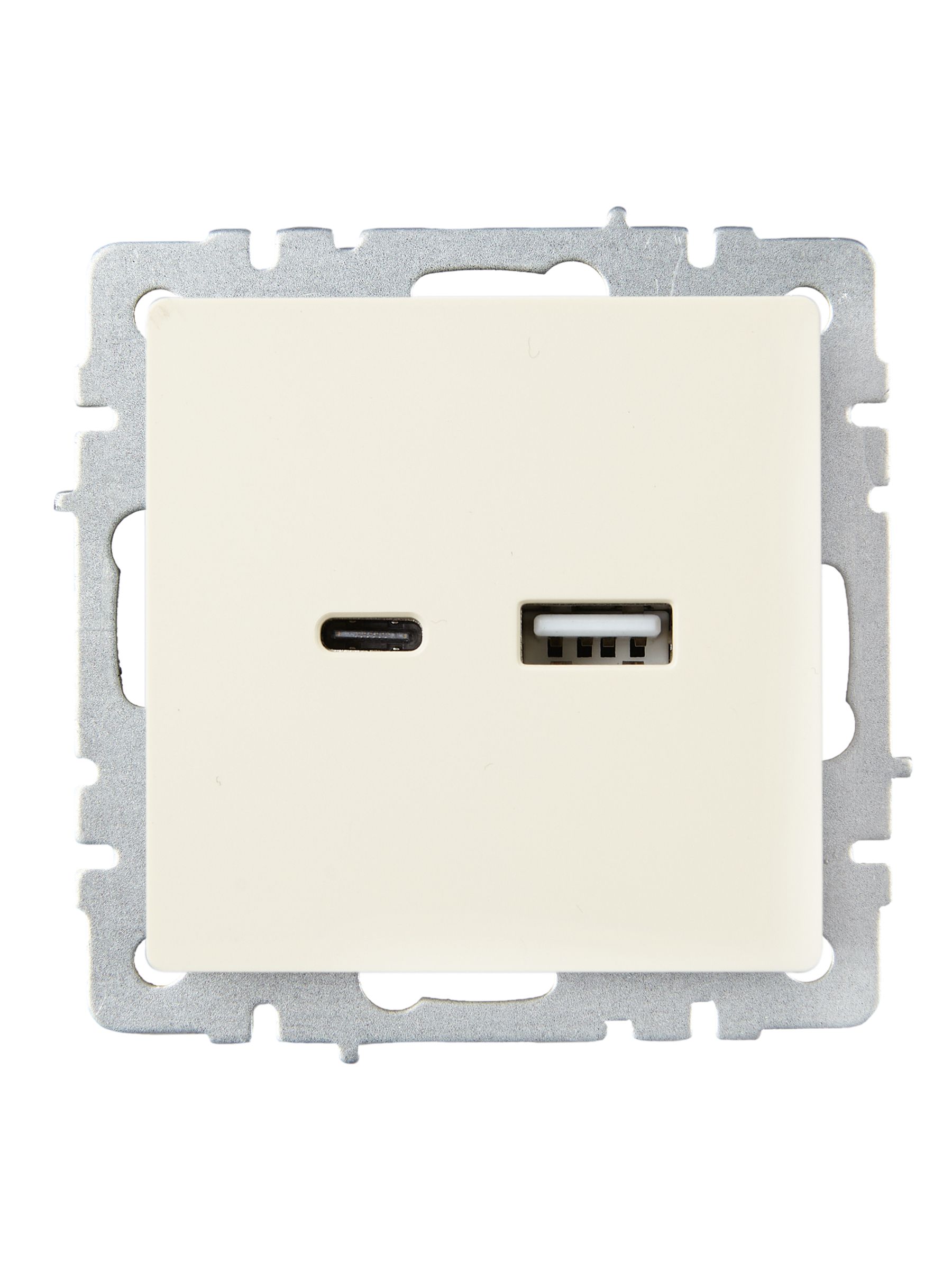            BRITE USB A+C розеткасы 18 Вт РЮ11-1-БрКр сарғыш ИЭК    