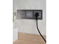             BRITE USB A+C розеткасы 18 Вт РЮ11-1-БрА алюминий ИЭК    